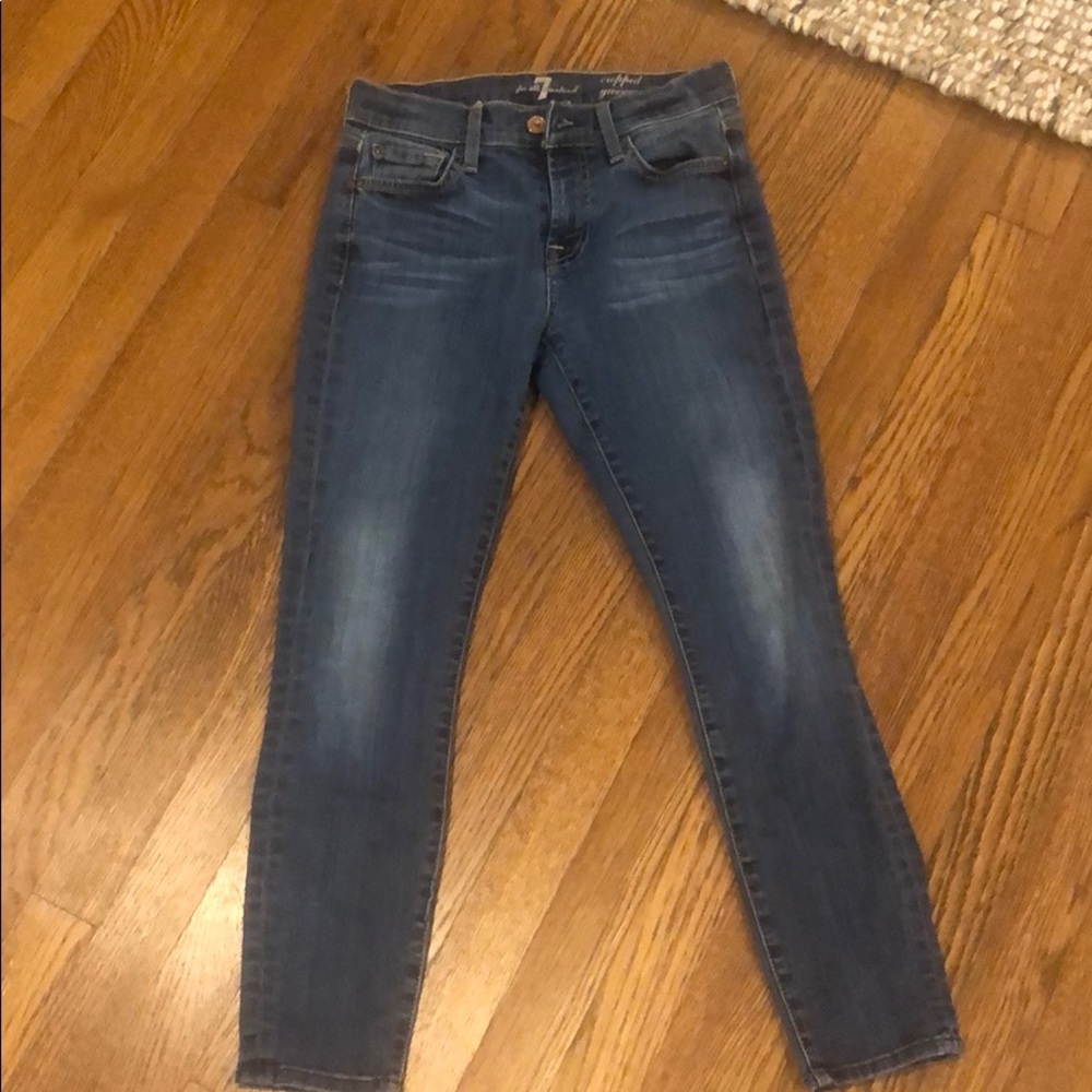 7 for all mankind - cropped gwenevere jeans - 24!